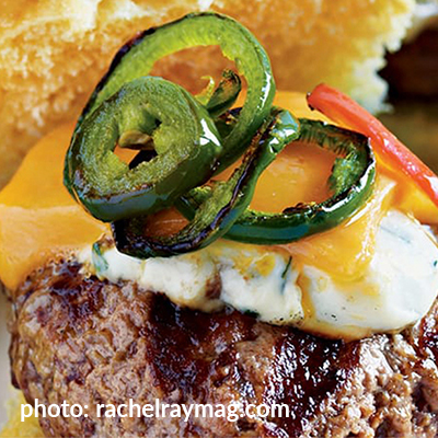 Burger with Jalepenos and Cheese
