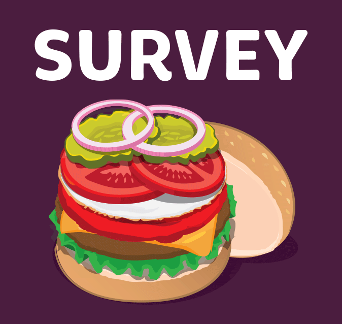 survey for burger toppings
