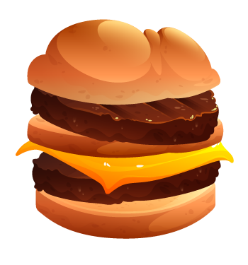 large cheeseburger