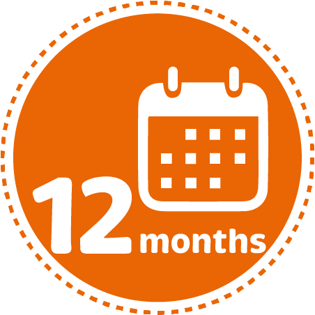 12 Months calendar icon